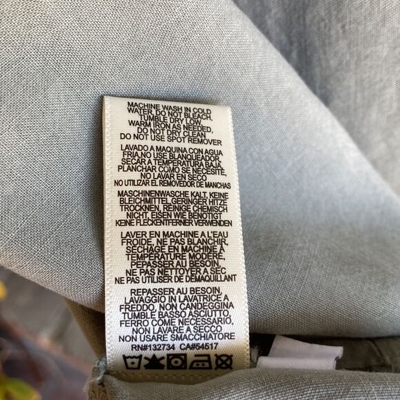 NWT Anthro Cloth & Stone Raglan Ruffle Neck Blouse in Blue/Green Size: M - Picture 14 of 16